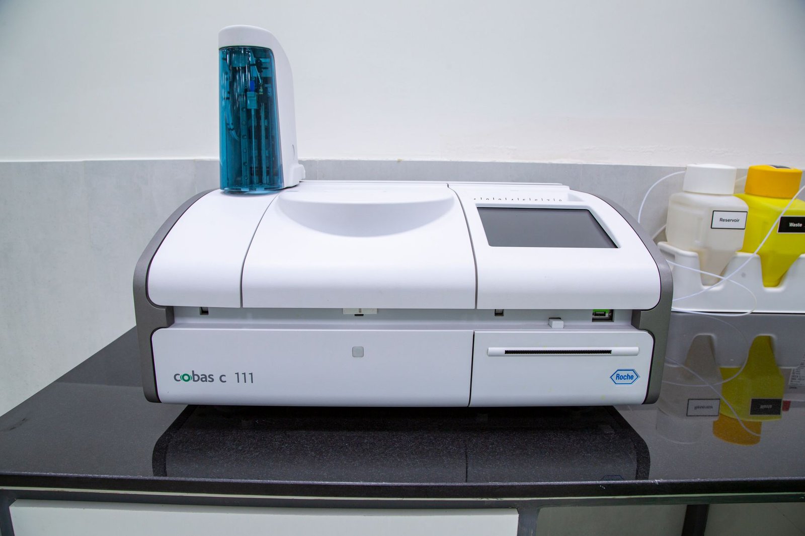 High Tech Medical Analyzer In A Laboratory With Sterile Conditions.