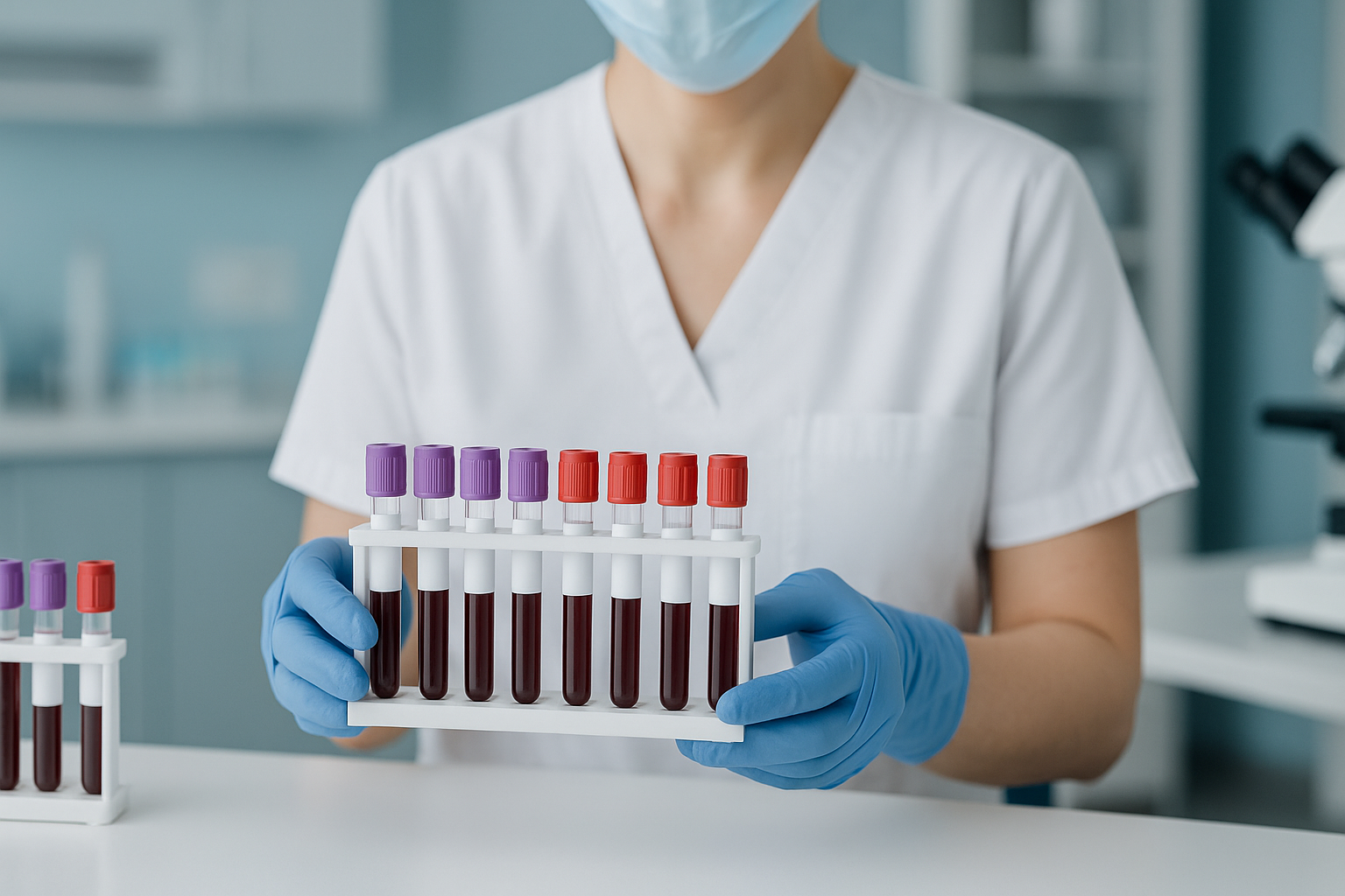 Clinical Laboratory Blood Specimen Tubes Prepared For Routine Testing. related to Best Place to Order Blood Tests Online